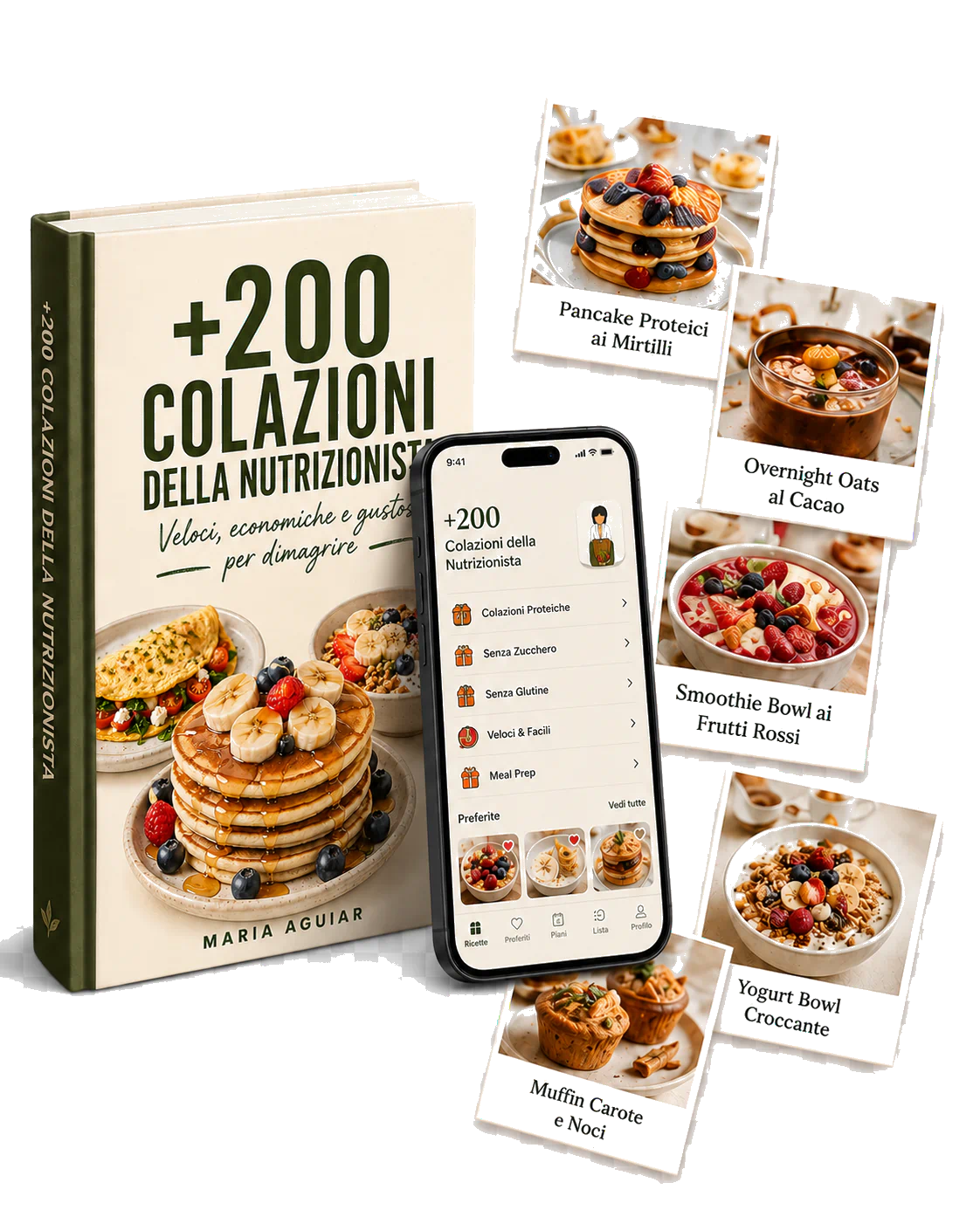 Libro e applicazione +200 Colazioni della Nutrizionista con anteprime delle ricette