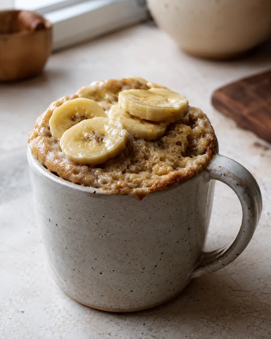 Torta alla banana in tazza